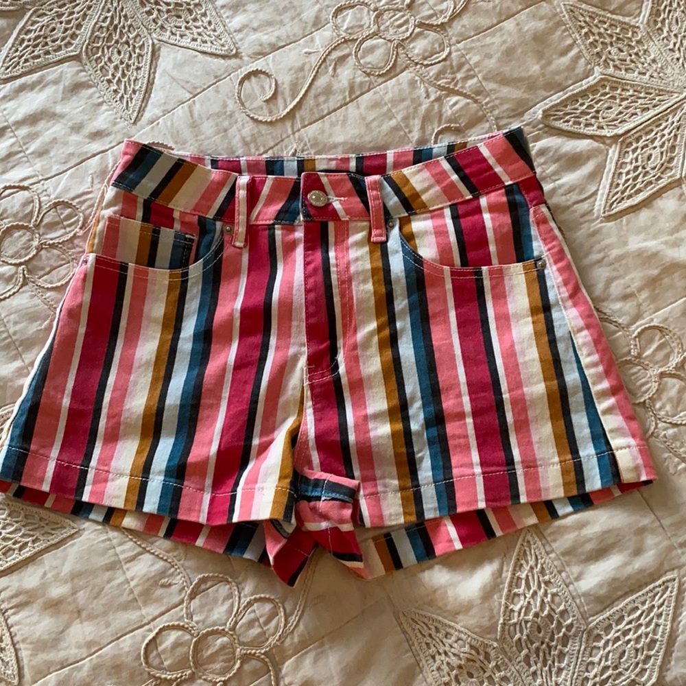 Colorful striped shorts